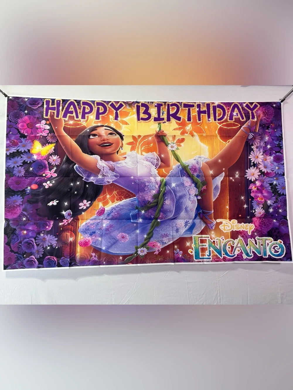 Encanto Happy Birthday Party Backdrop Banner 5x3Ft.